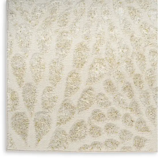 Ivory Abstract Area Rug Photo 8