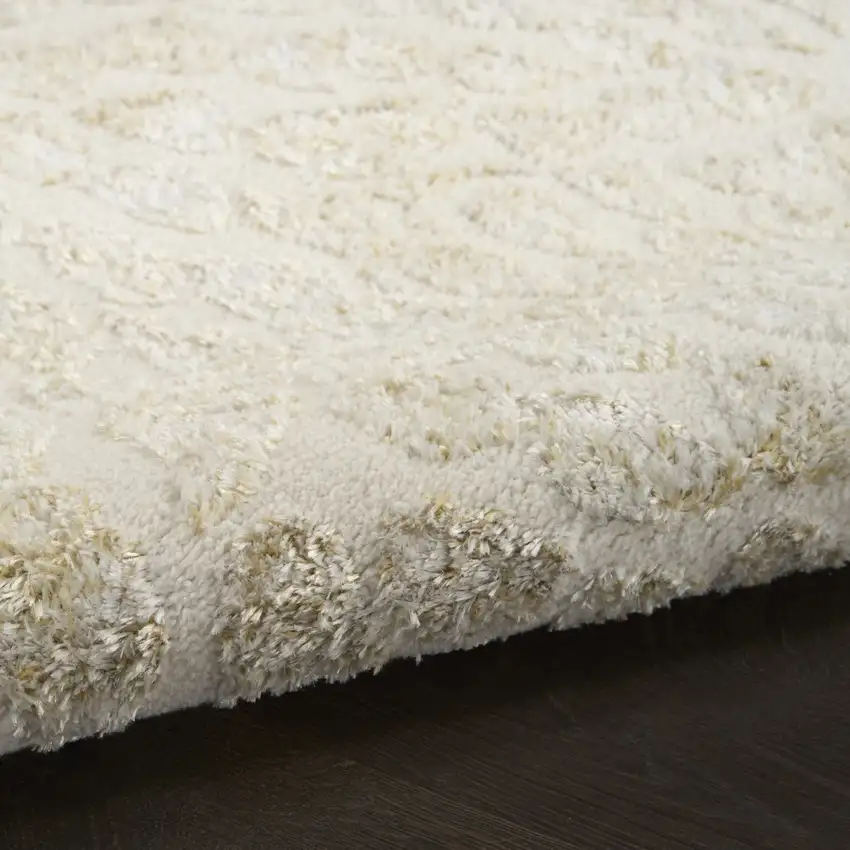 Ivory Abstract Area Rug Photo 7