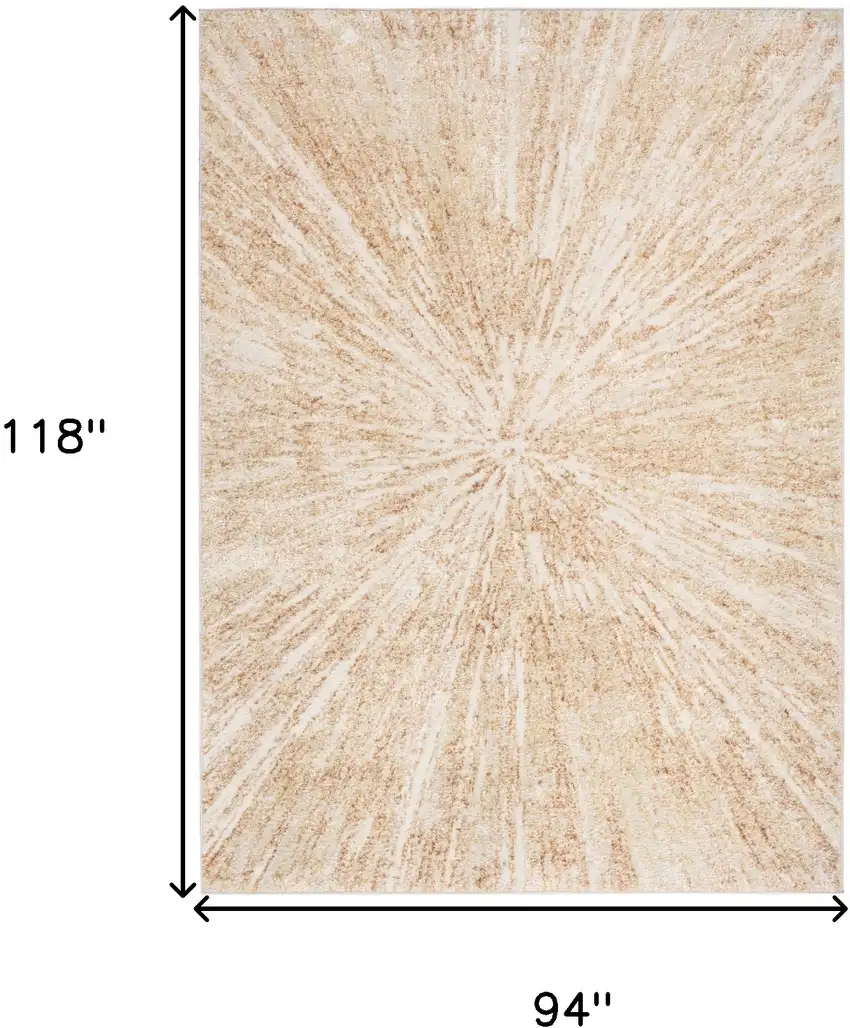 Ivory Abstract Area Rug Photo 3