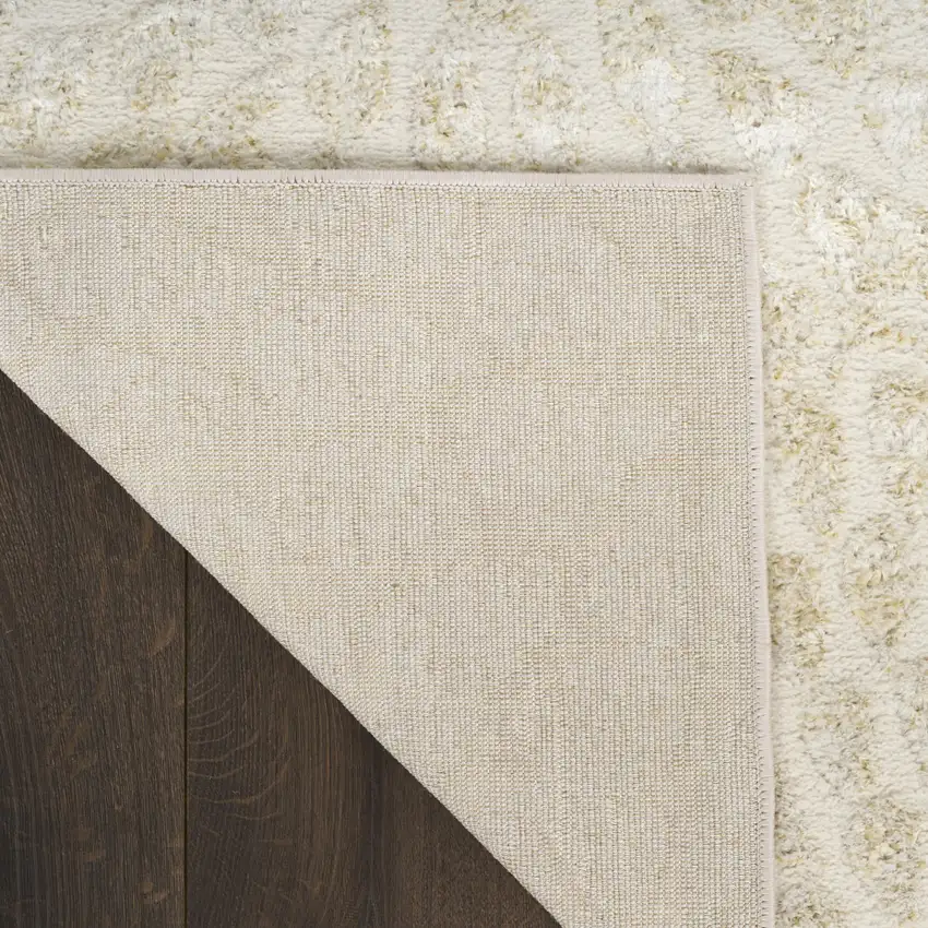 Ivory Abstract Area Rug Photo 5