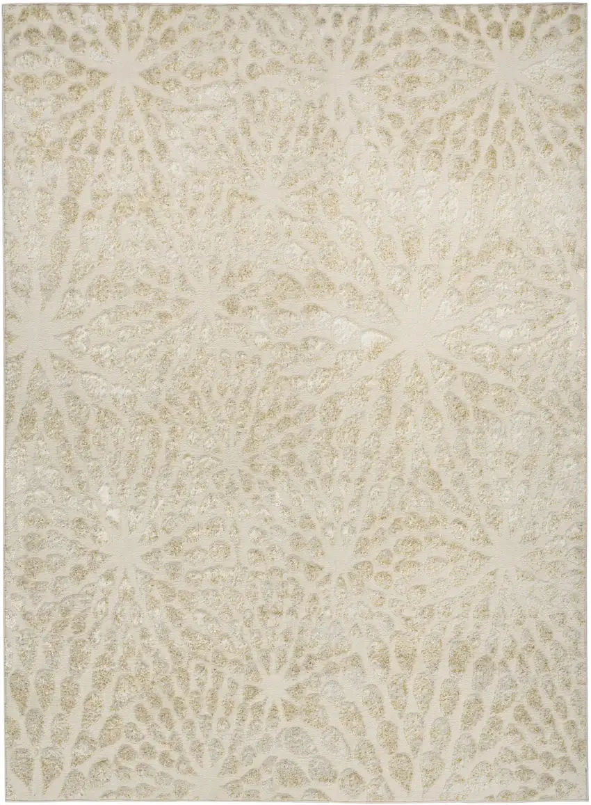 Ivory Abstract Area Rug Photo 2