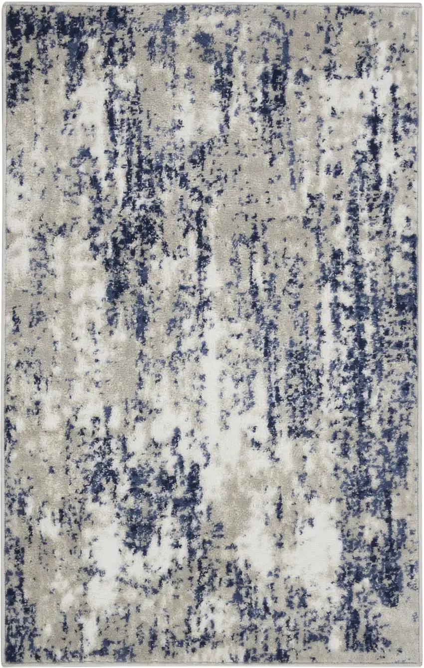 Ivory Abstract Area Rug Photo 2