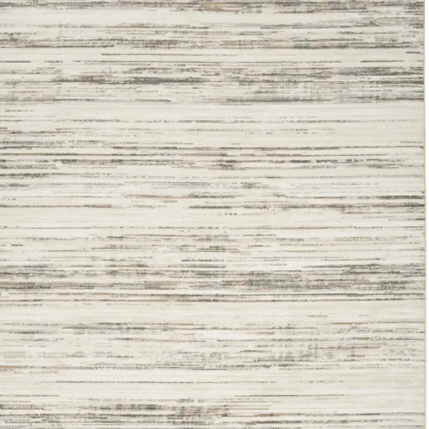 Ivory Abstract Distressed Area Rug Photo 9