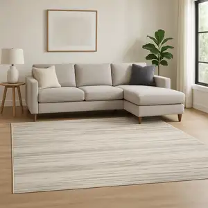 Photo of Ivory Abstract Distressed Area Rug