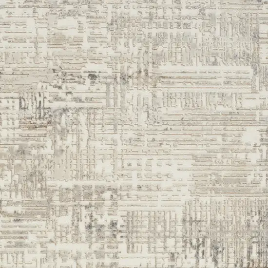 Ivory Abstract Power Loom Area Rug Photo 6