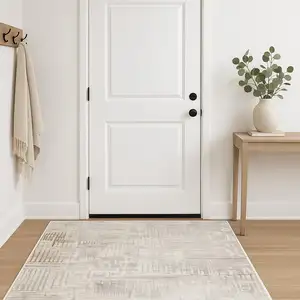 Photo of Ivory Abstract Power Loom Area Rug