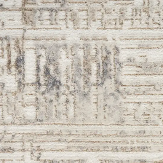 Ivory Abstract Power Loom Area Rug Photo 9