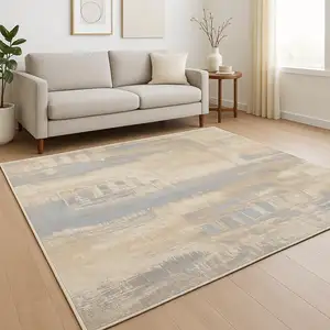 Photo of Ivory Abstract Power Loom Area Rug