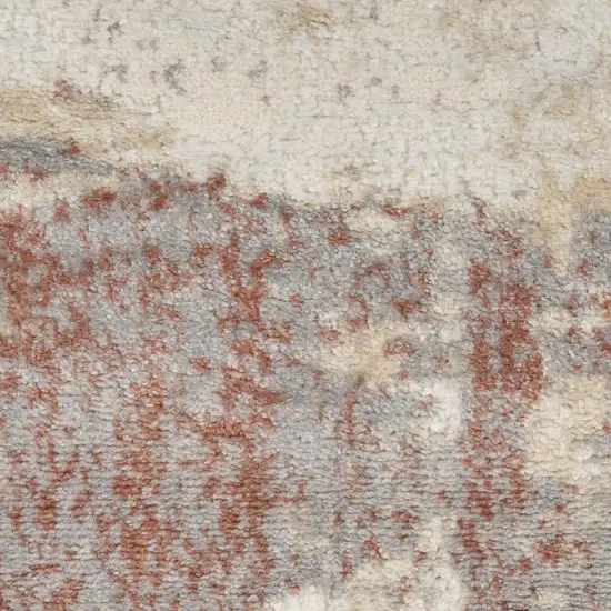 Ivory Abstract Power Loom Area Rug Photo 2