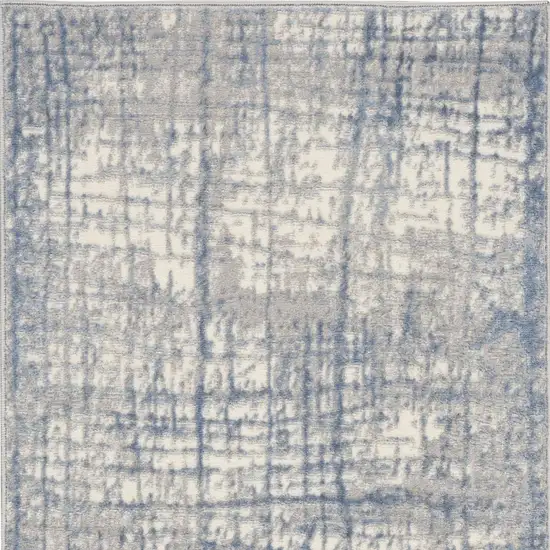 Ivory Abstract Power Loom Area Rug Photo 4
