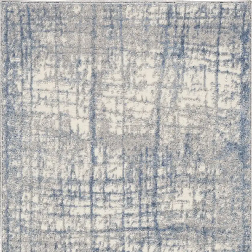 Ivory Abstract Power Loom Area Rug Photo 4