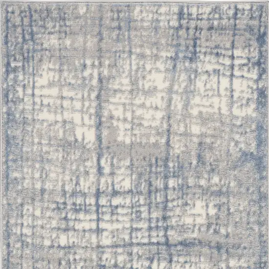 Ivory Abstract Power Loom Area Rug Photo 8