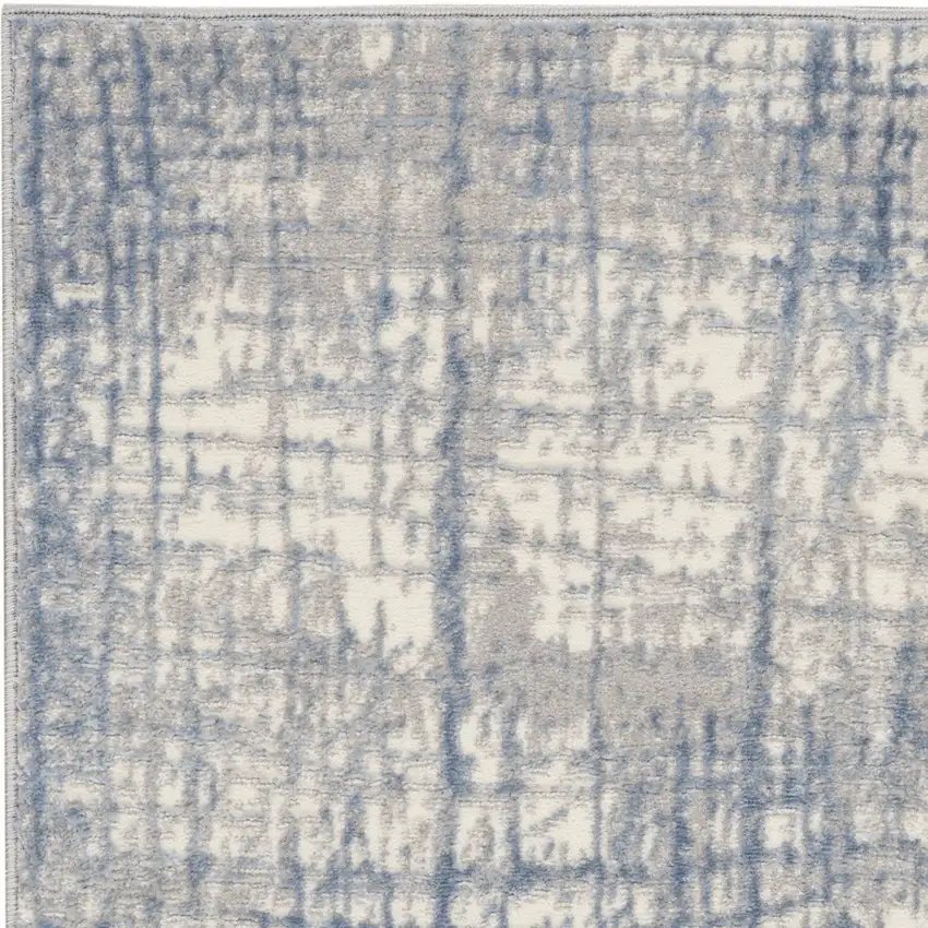 Ivory Abstract Power Loom Area Rug Photo 7