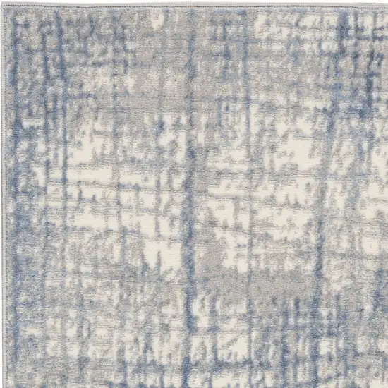 Ivory Abstract Power Loom Area Rug Photo 7