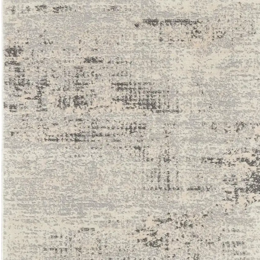 Ivory Abstract Power Loom Area Rug Photo 4