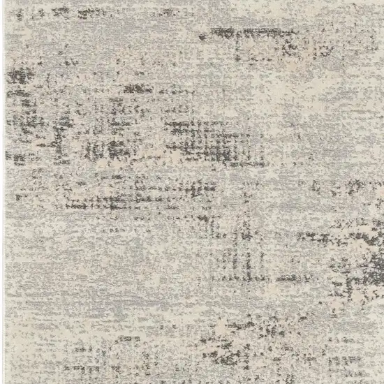 Ivory Abstract Power Loom Area Rug Photo 4