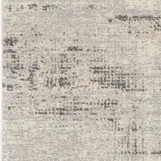 Ivory Abstract Power Loom Area Rug Photo 8