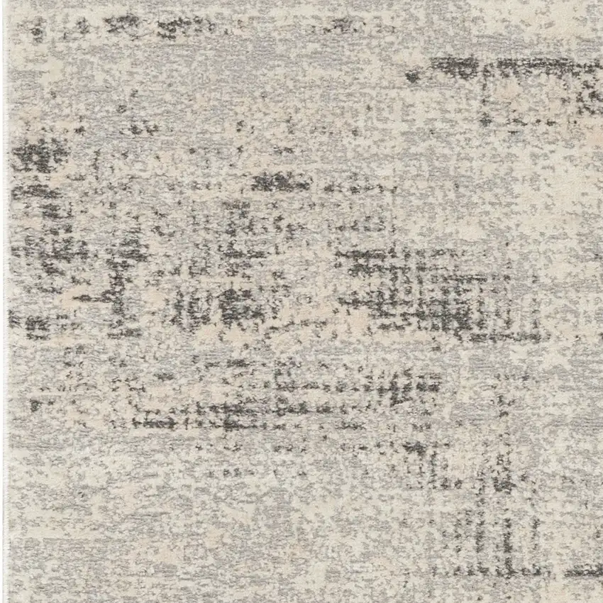 Ivory Abstract Power Loom Area Rug Photo 8