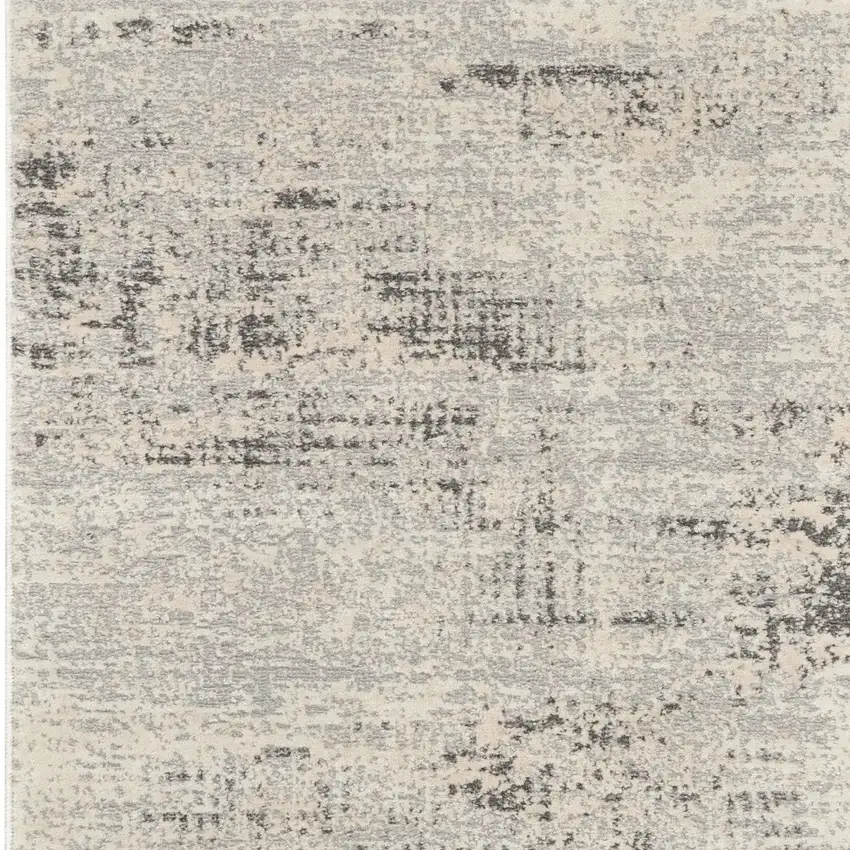 Ivory Abstract Power Loom Area Rug Photo 7