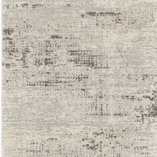 Ivory Abstract Power Loom Area Rug Photo 7