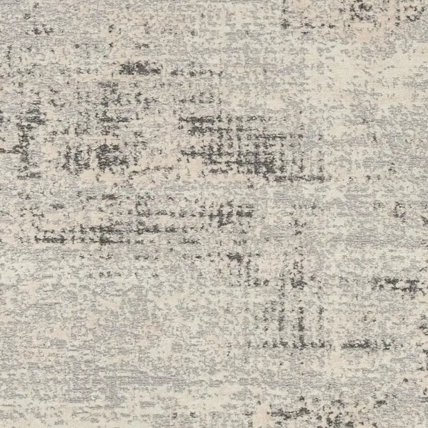 Ivory Abstract Power Loom Area Rug Photo 3