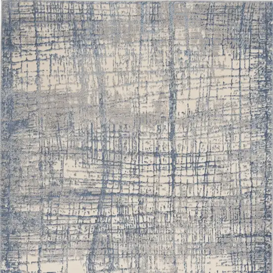 Ivory Abstract Power Loom Area Rug Photo 7