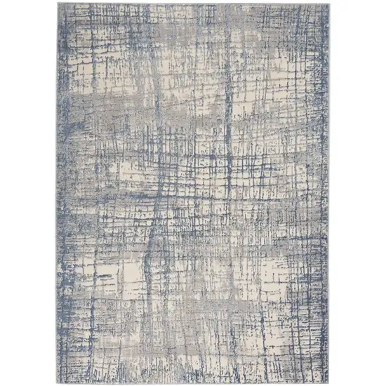 Ivory Abstract Power Loom Area Rug Photo 6