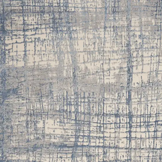 Ivory Abstract Power Loom Area Rug Photo 8