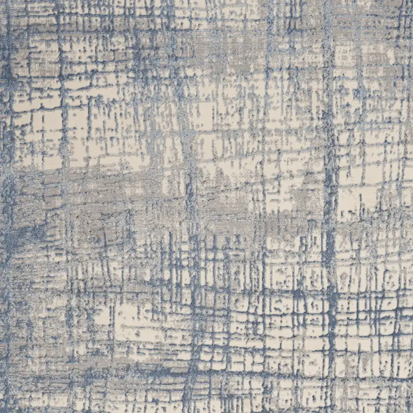 Ivory Abstract Power Loom Area Rug Photo 8