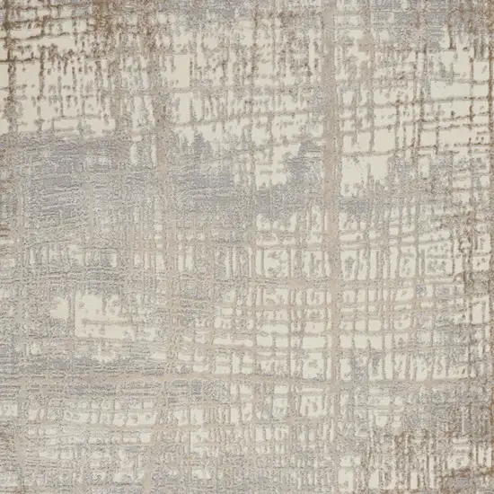 Ivory Abstract Power Loom Area Rug Photo 2