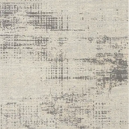 Ivory Abstract Power Loom Area Rug Photo 9