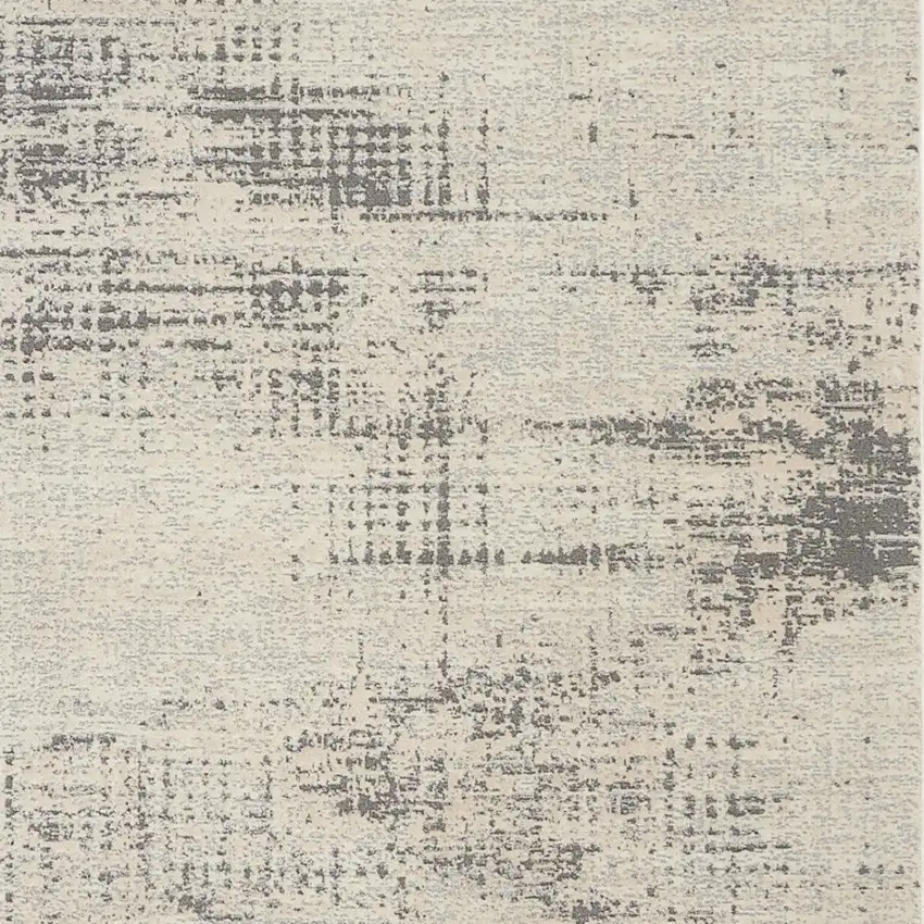 Ivory Abstract Power Loom Area Rug Photo 9