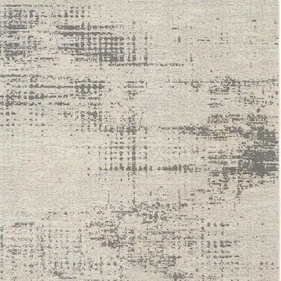 Ivory Abstract Power Loom Area Rug Photo 8