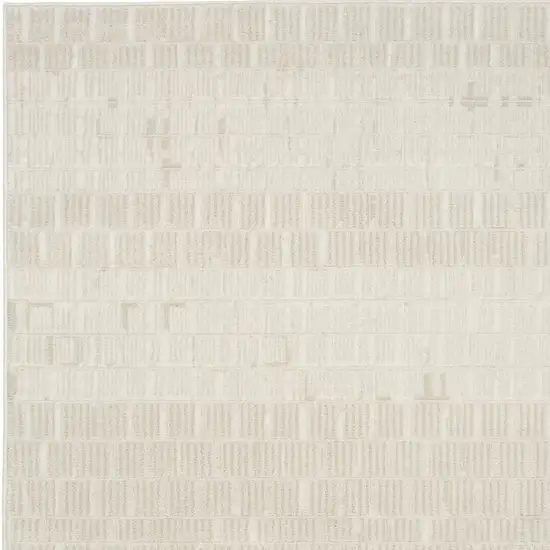 Ivory Abstract Power Loom Area Rug Photo 7