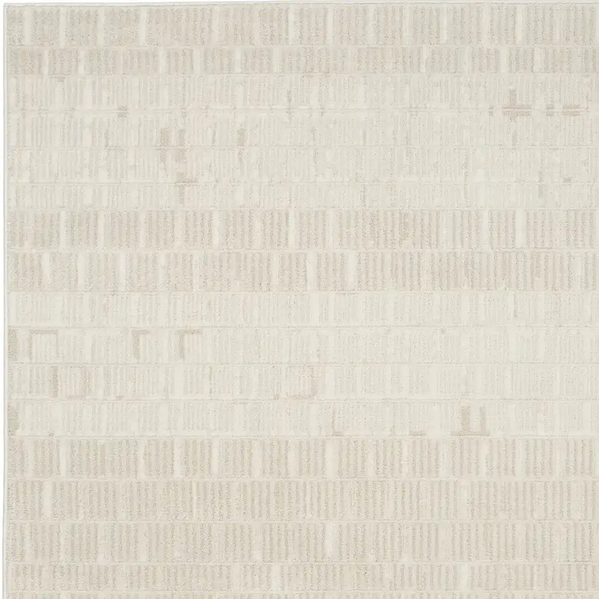 Ivory Abstract Power Loom Area Rug Photo 7