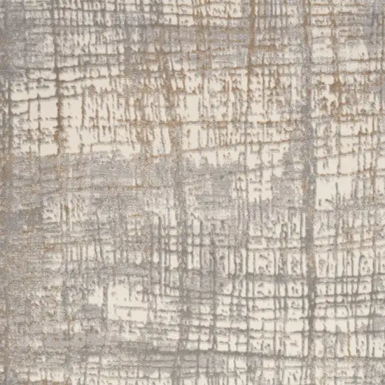 Ivory Abstract Power Loom Area Rug Photo 8