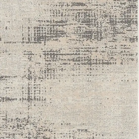 Ivory Abstract Power Loom Area Rug Photo 8