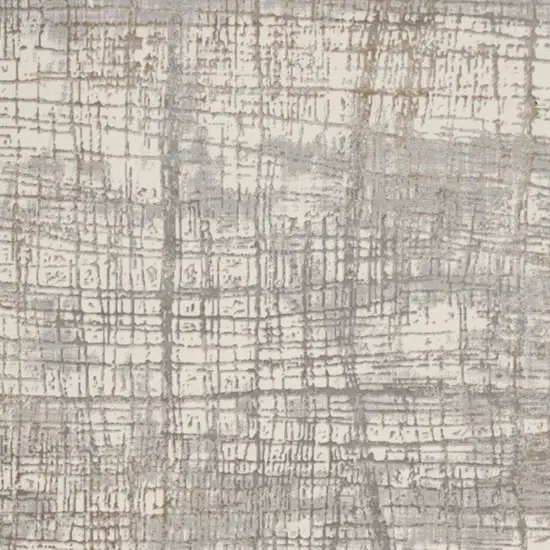 Ivory Abstract Power Loom Area Rug Photo 9