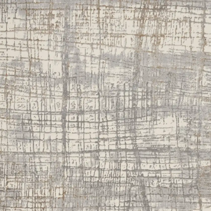 Ivory Abstract Power Loom Area Rug Photo 9
