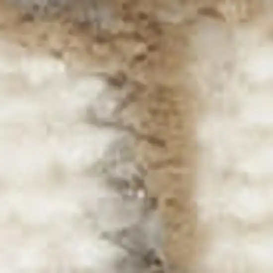 Ivory Abstract Power Loom Area Rug Photo 3