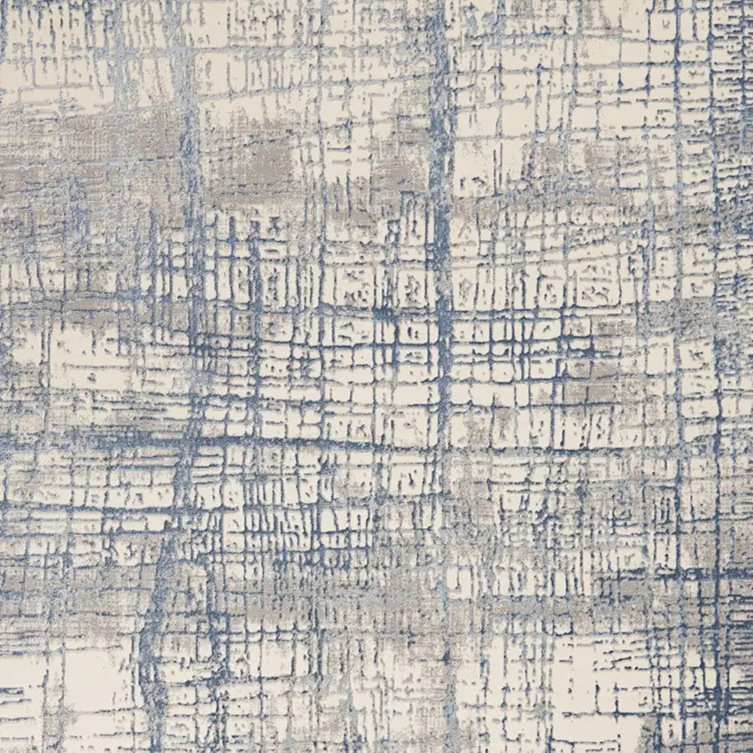 Ivory Abstract Power Loom Area Rug Photo 8