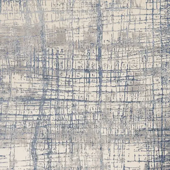 Ivory Abstract Power Loom Area Rug Photo 8
