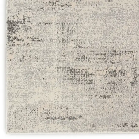 Ivory Abstract Power Loom Area Rug Photo 9