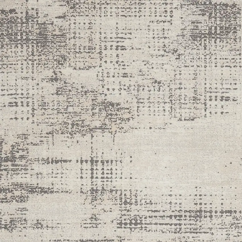 Ivory Abstract Power Loom Area Rug Photo 8