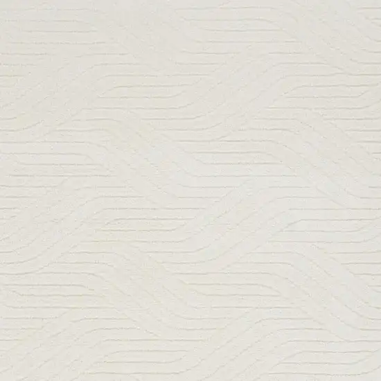 Ivory Abstract Power Loom Area Rug Photo 3