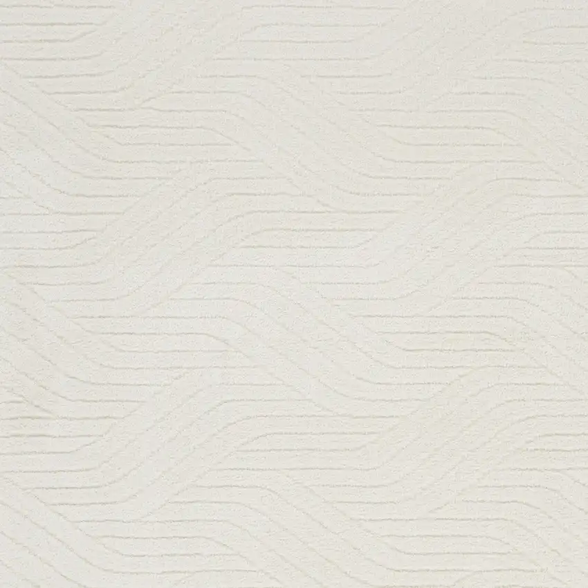 Ivory Abstract Power Loom Area Rug Photo 6
