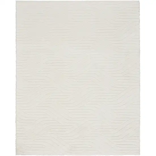 Ivory Abstract Power Loom Area Rug Photo 2