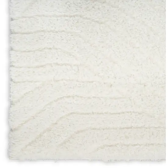 Ivory Abstract Power Loom Area Rug Photo 7