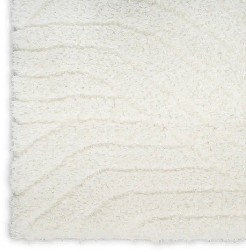 Ivory Abstract Power Loom Area Rug Photo 7