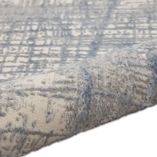 Ivory Abstract Power Loom Area Rug Photo 9